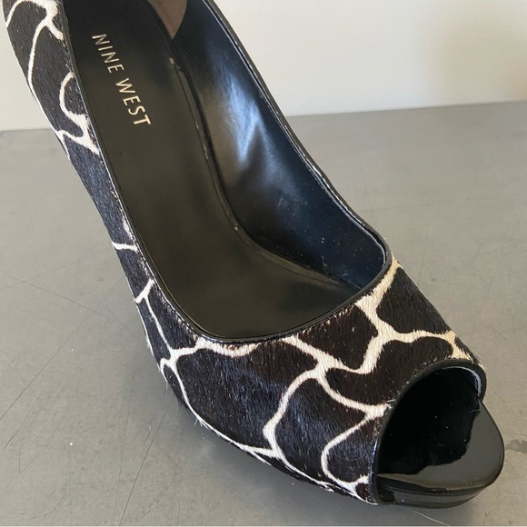 Nine West Animal Print Peep Toe Heels - Picture 8 of 11